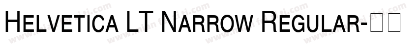 Helvetica LT Narrow Regular字体转换